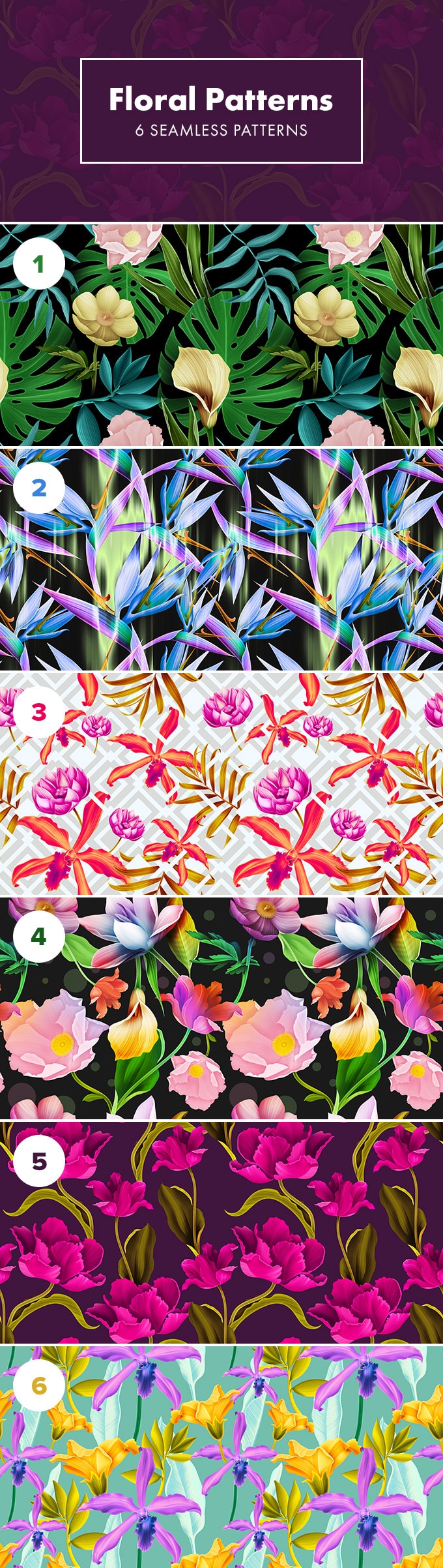 Free Seamless Floral Patterns