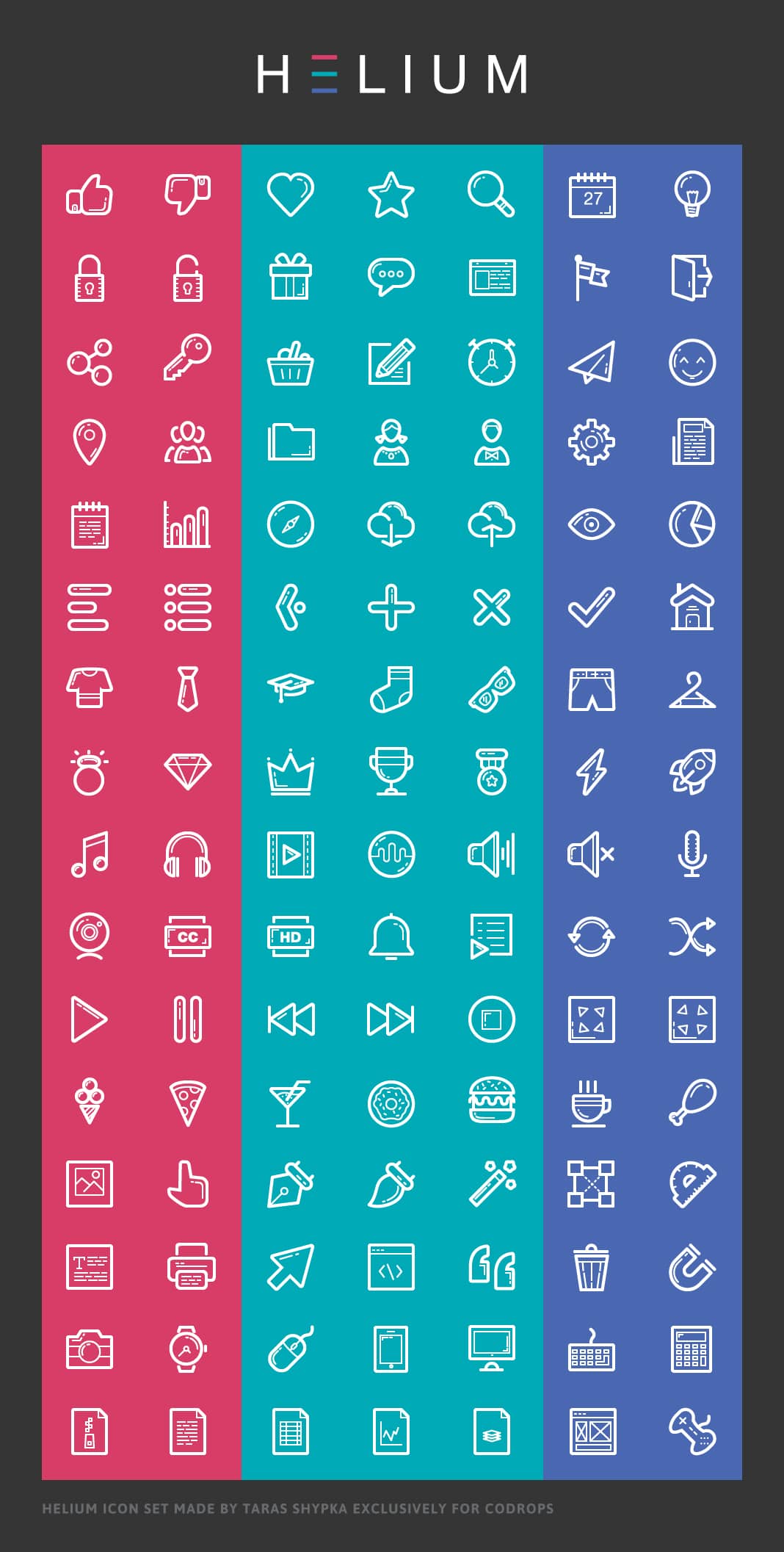 Helium Icon Font