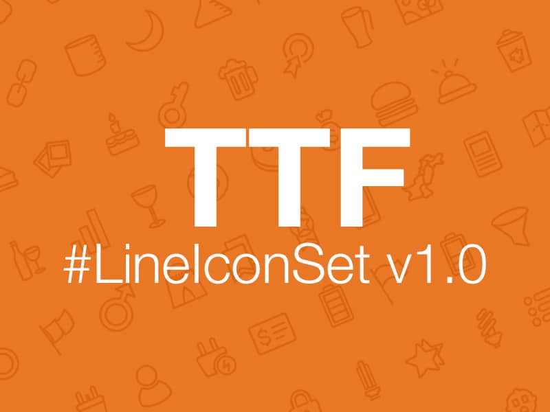 Line Icon Set v1.0 Font