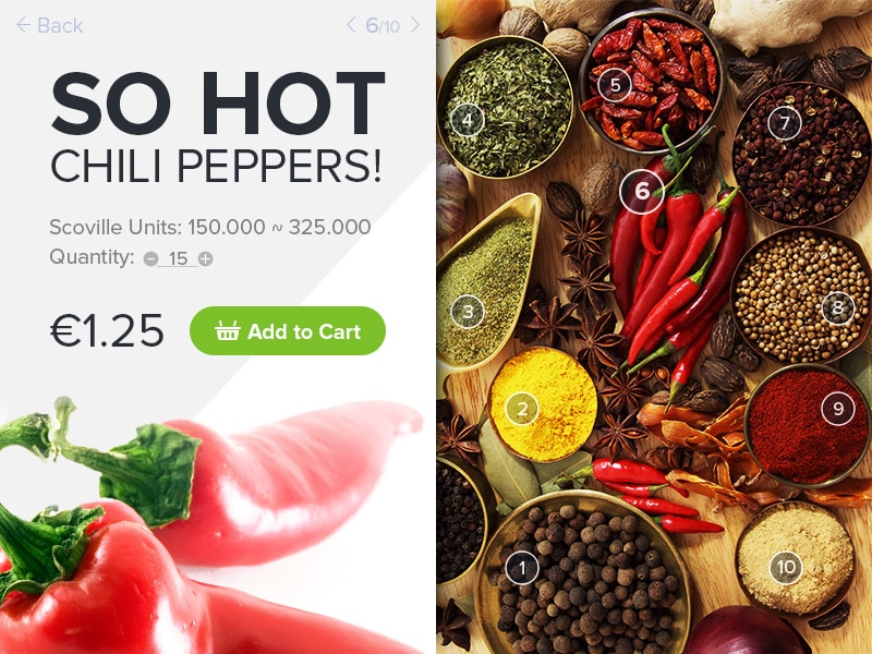 Product UI PSD for E commerce