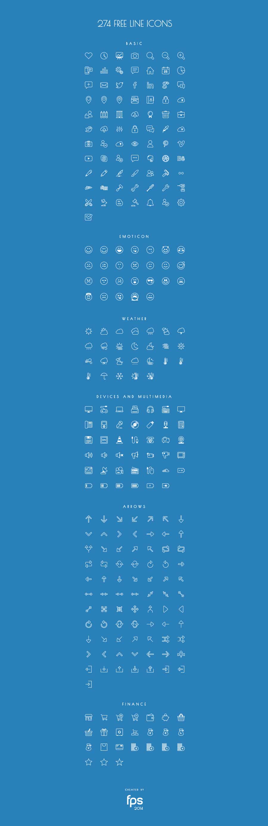 Vector Line Icons Font