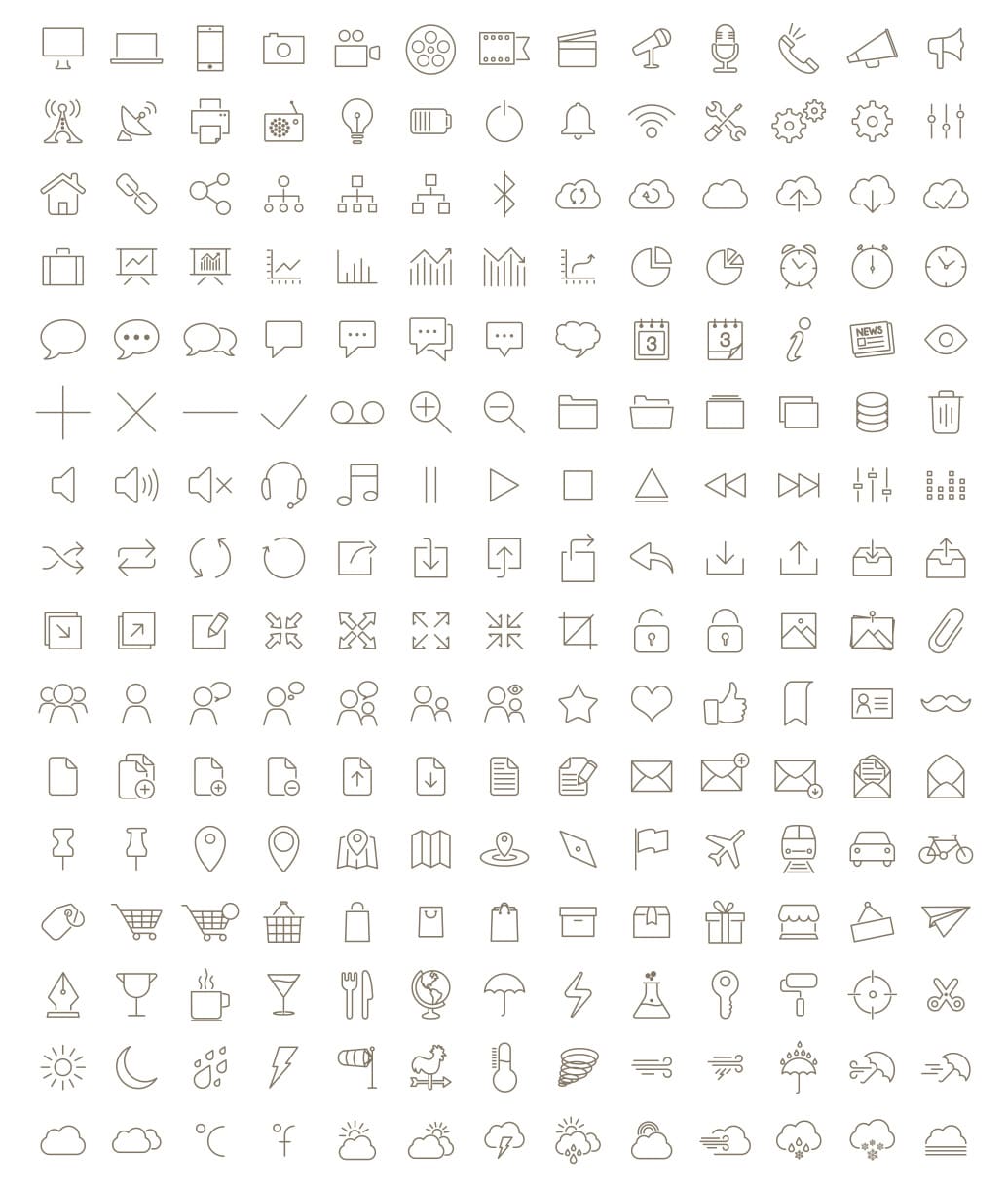 outline icon free font