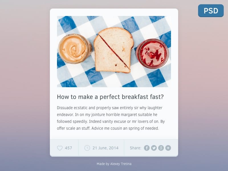 Article Block Free PSD