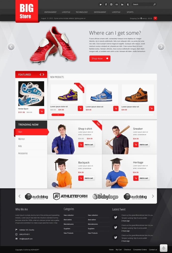 Big Store- Free Ecommerce PSD Website Template