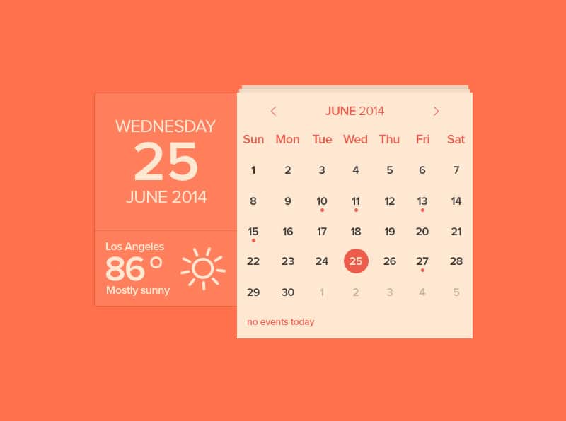 Calendar & Weather Widget