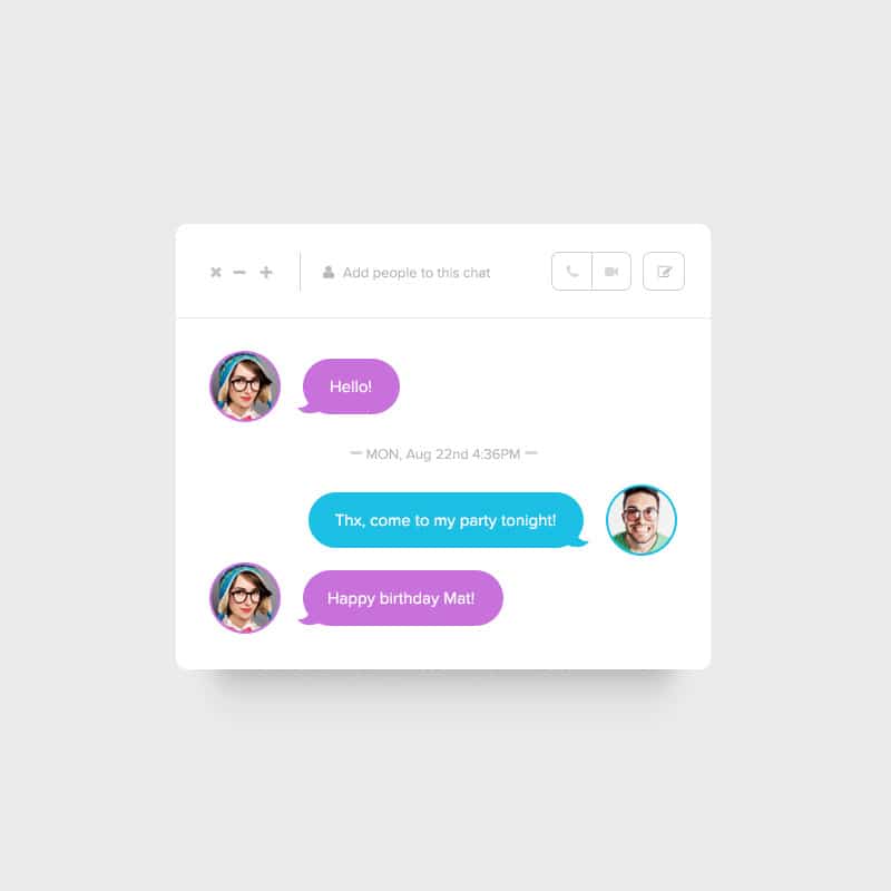 Chat Widget PSD