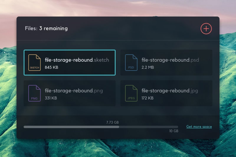 File Uploader Widget PSD