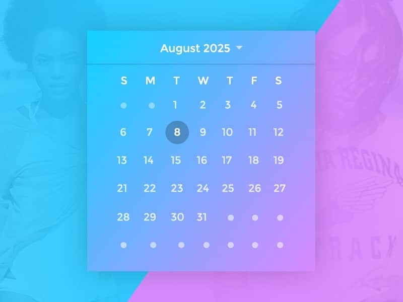 Flat Calendar Widget