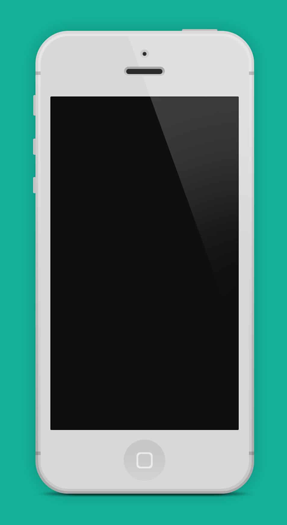 Flat iPhone 5 Black & White PSD