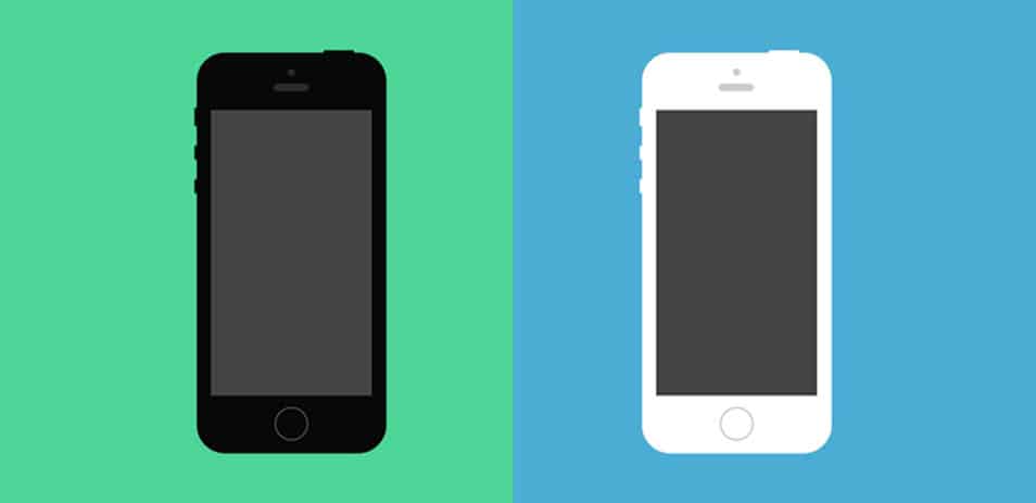 Flat iPhone 5S Psd Vector Mockup