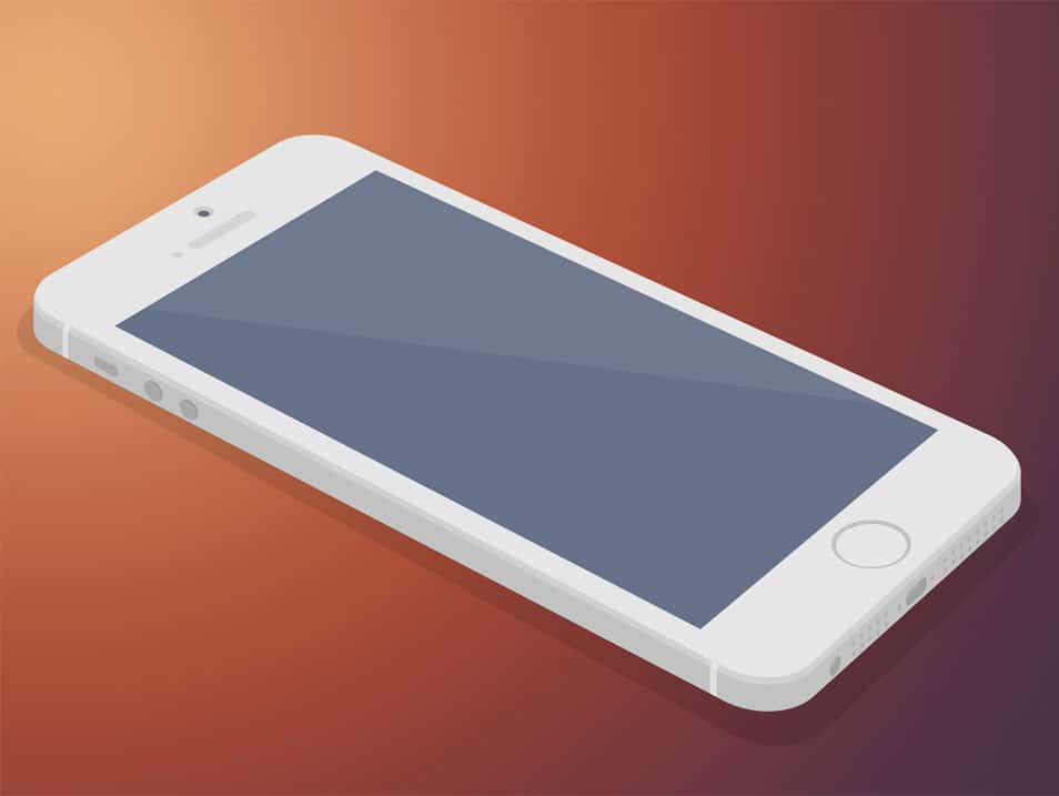 Flat iPhone 5s 3D Mockup