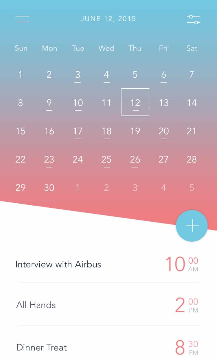 Free Calendar Widget PSD