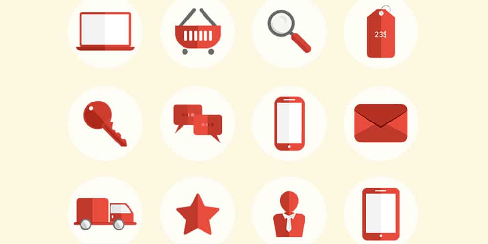 Free E-Commerce Pixel Perfect Flat Icons