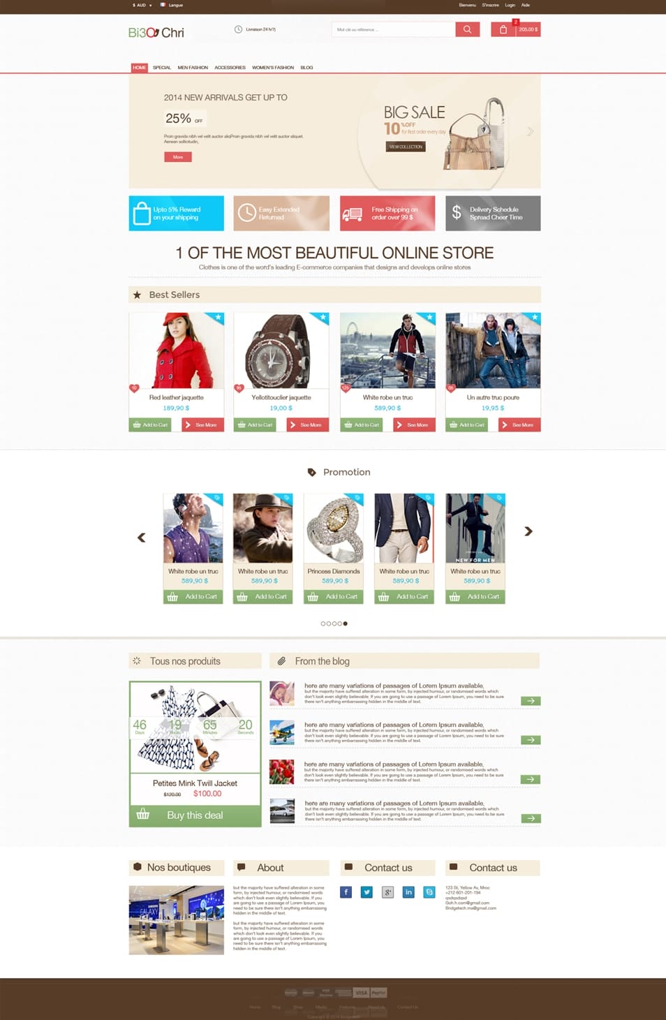 Free E-commerce Template PSD