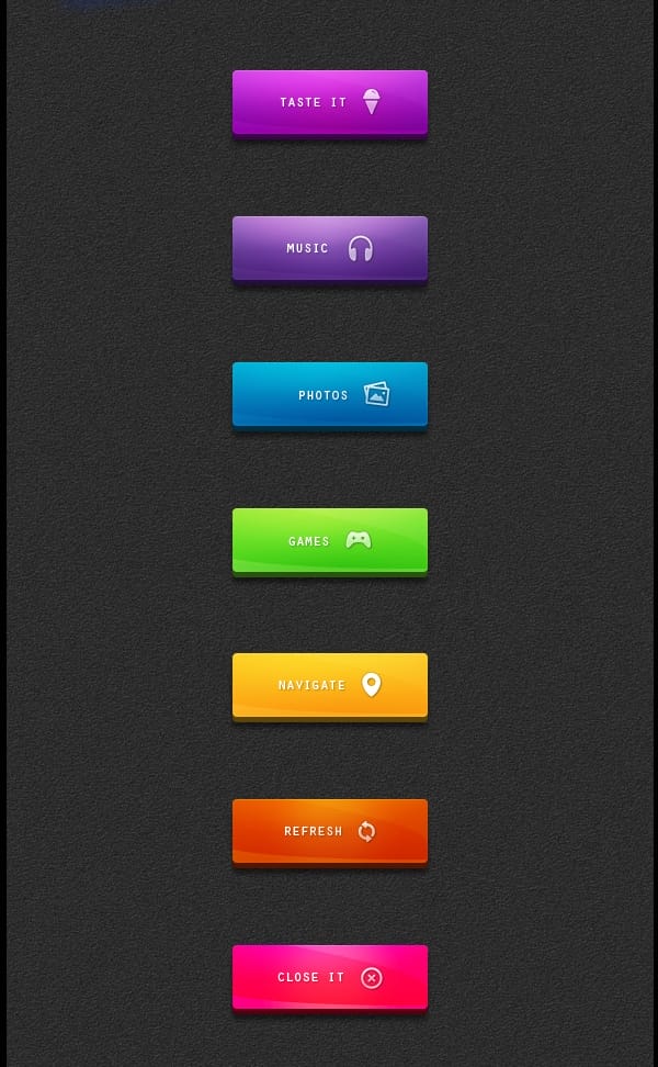 Free Neon Button PSD