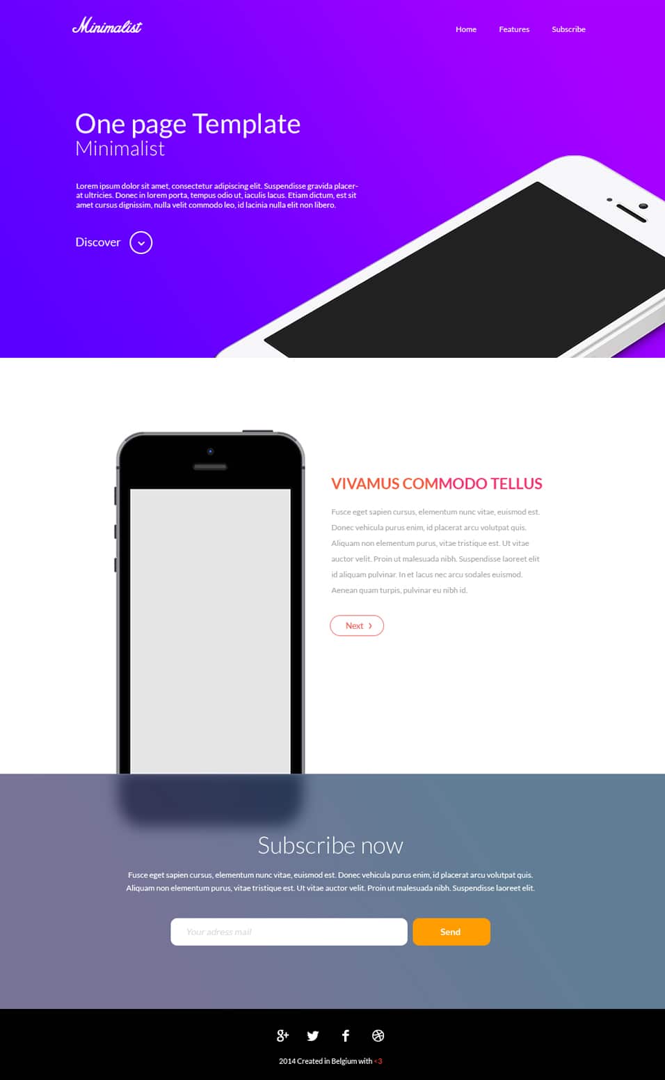 Free One Page Template