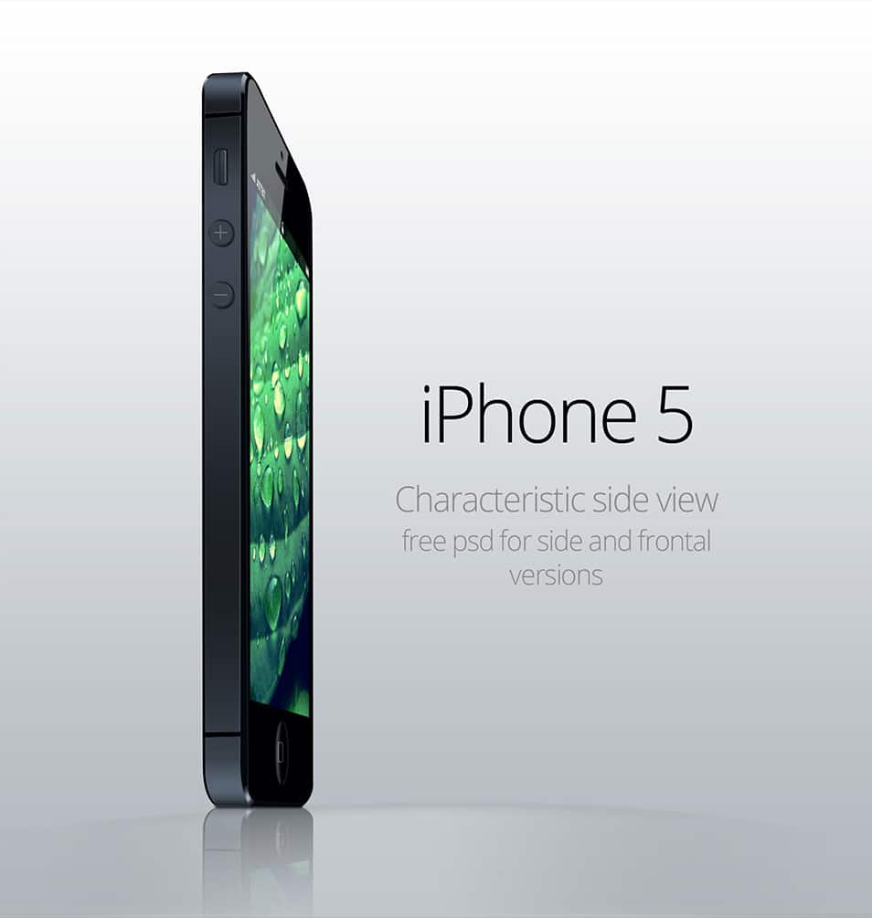 Free PSD - Iphone 5 characteristic angle