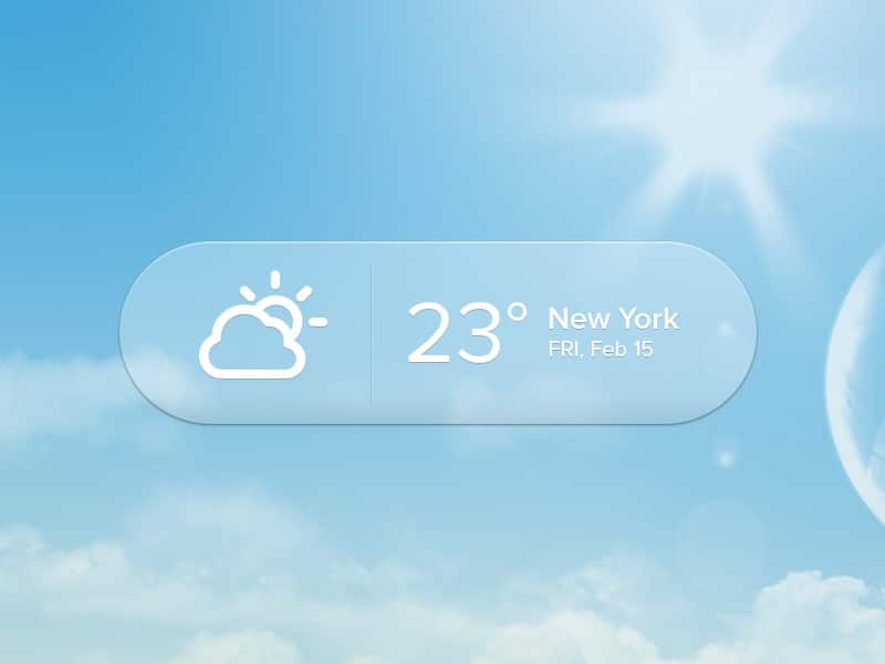 Free Weather Widget PSD