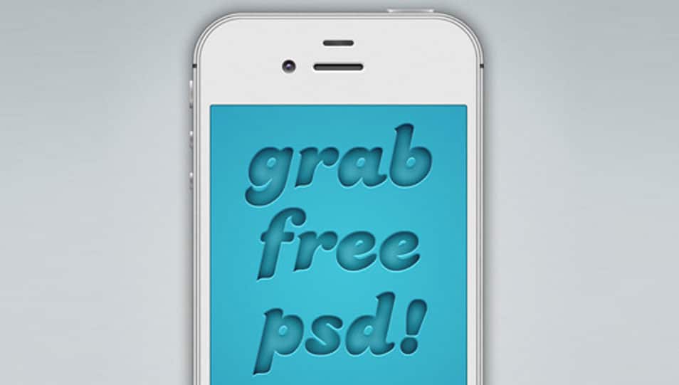Free White iPhone 4S Mockup
