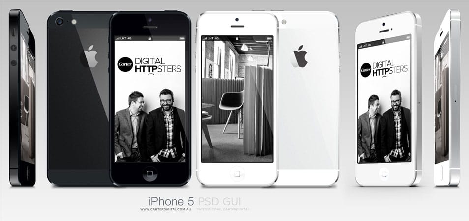 Free iPhone 5 (PSD) GUI V4