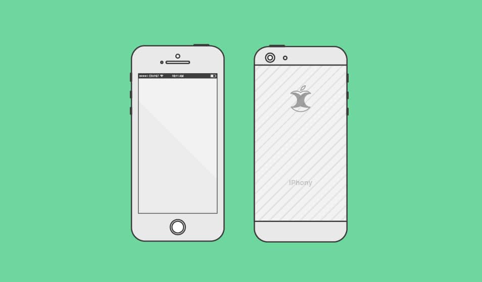 Iphone 5 Wire frame Template