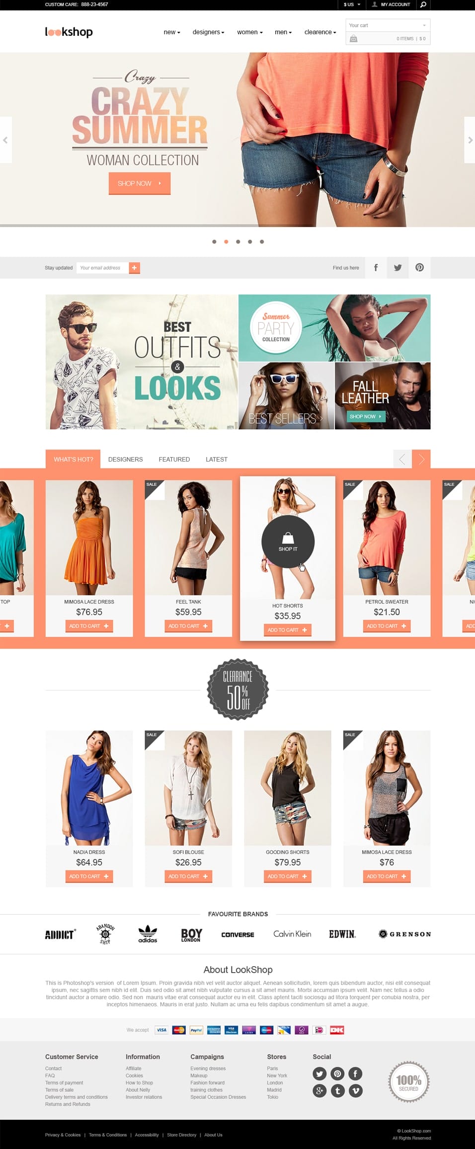 LookShop – E commerce Responsive Design Template