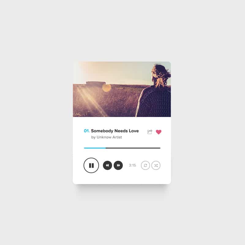 Music Widget PSD