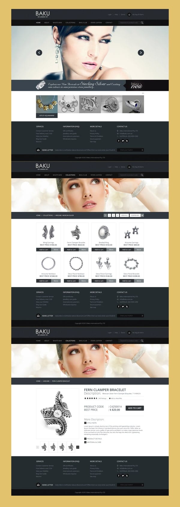 Online store template