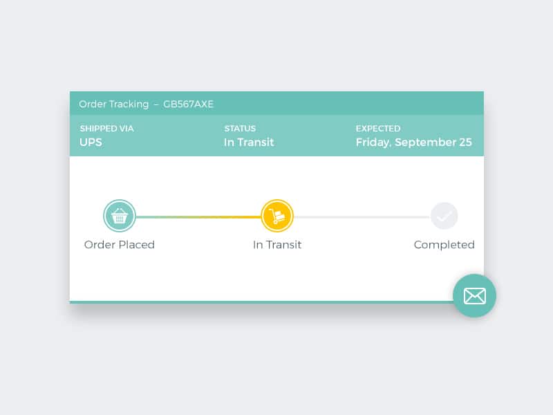 Order Tracking Widget PSD