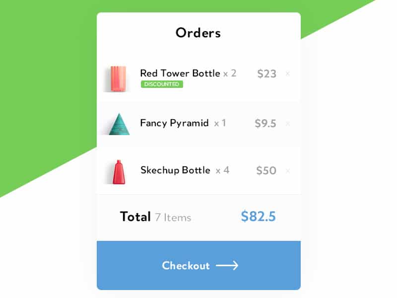 Order Widget PSD