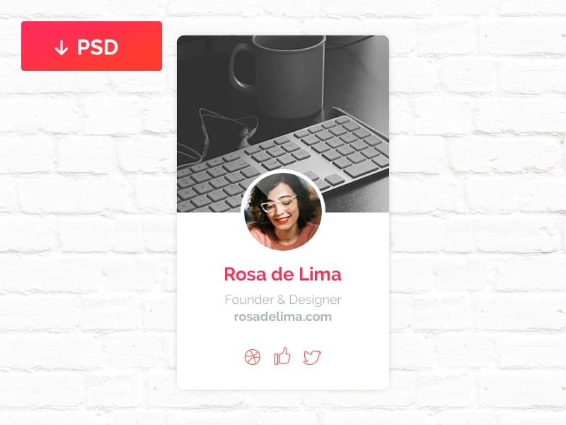 Profile Widget PSD