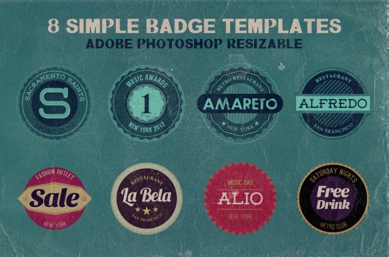 Simple Badge Templates
