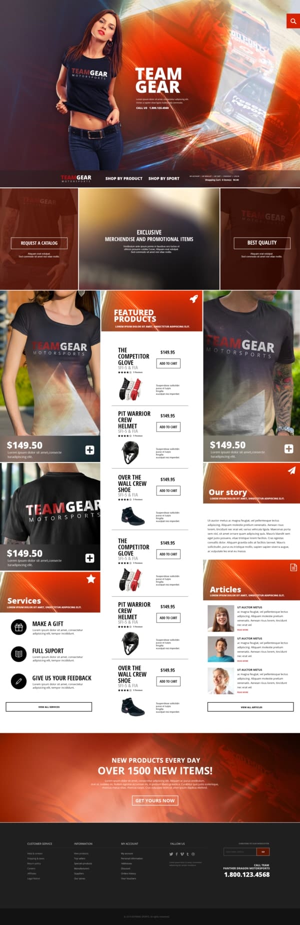 Team Gear - Online shop template