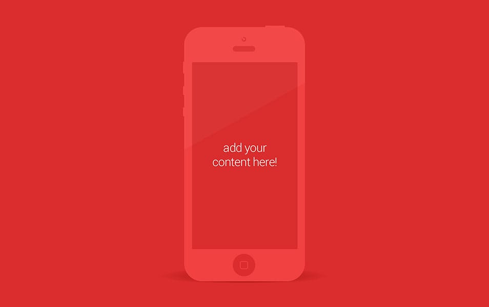 iPhone 5 - Minimalist mockup
