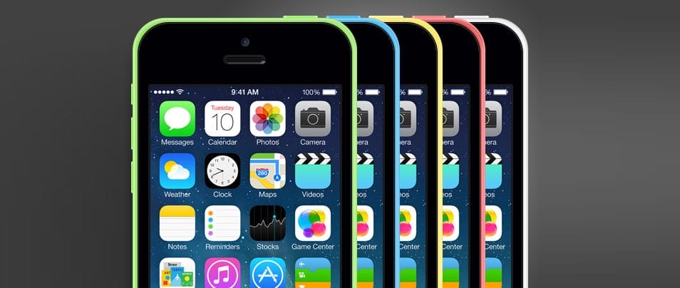 iPhone 5C - free PSD mockup