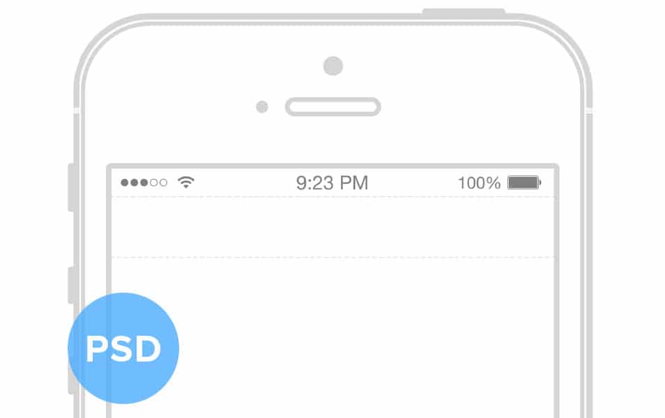 iPhone5S wireframe mockup