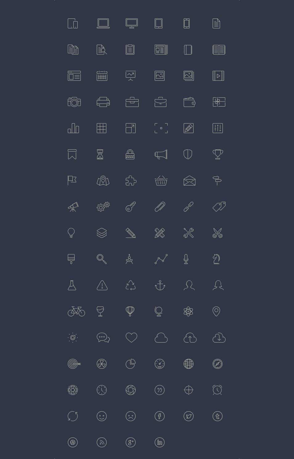 100 Free Line-Style Icons