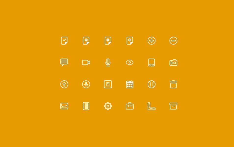 24 Free Line icons PSD