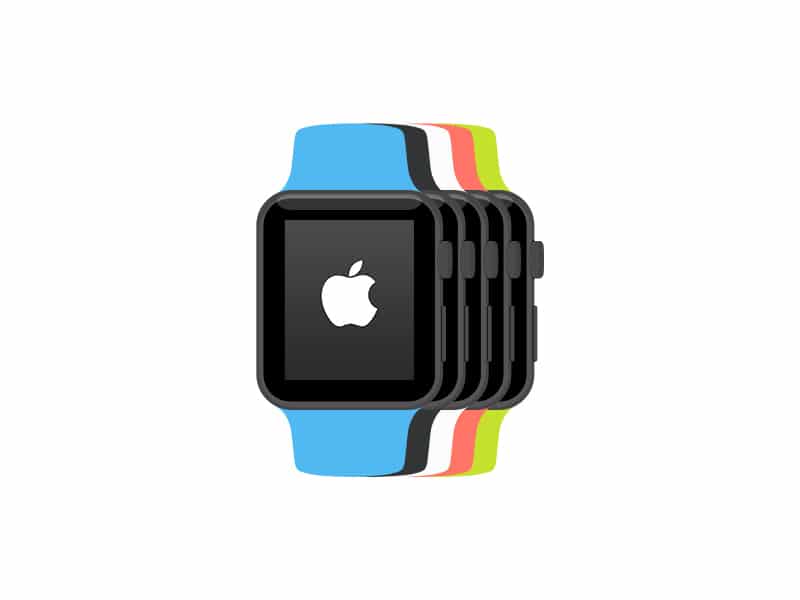 Apple Watch Flat Mockup