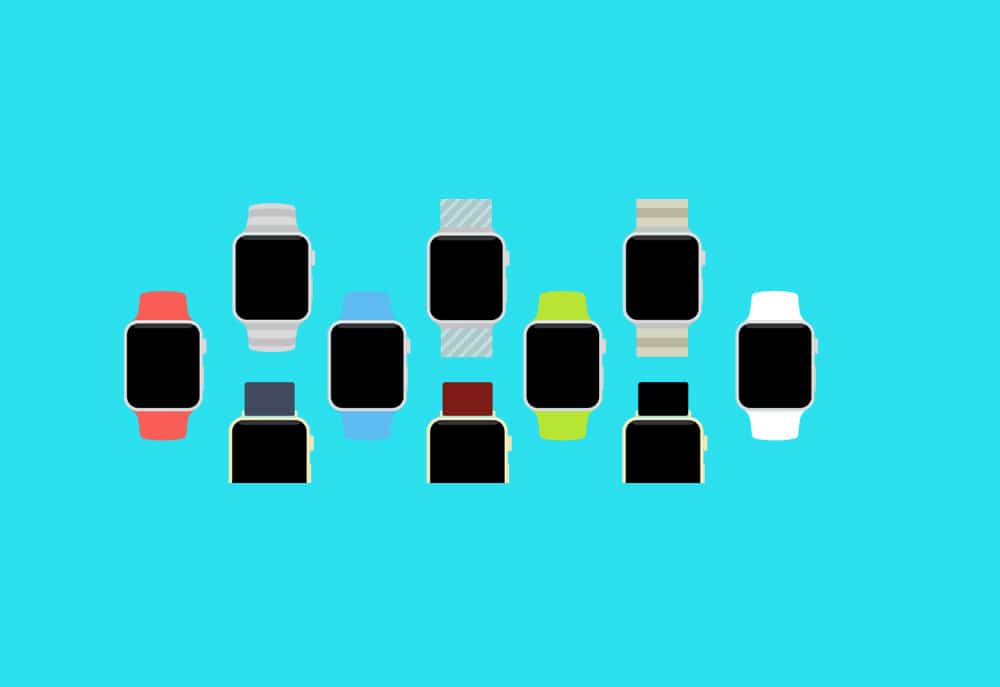 Apple Watch Flat Template PSD