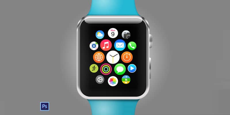Apple Watch Sport PSD