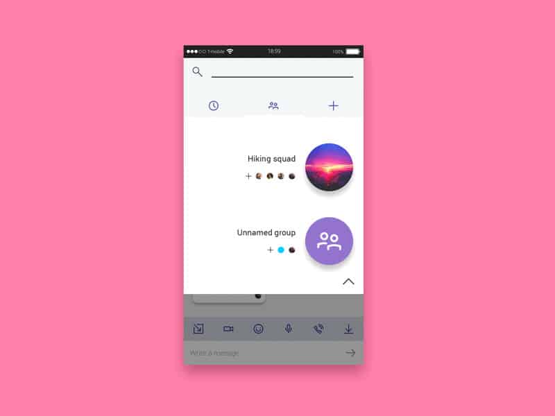 Chat App UI PSD