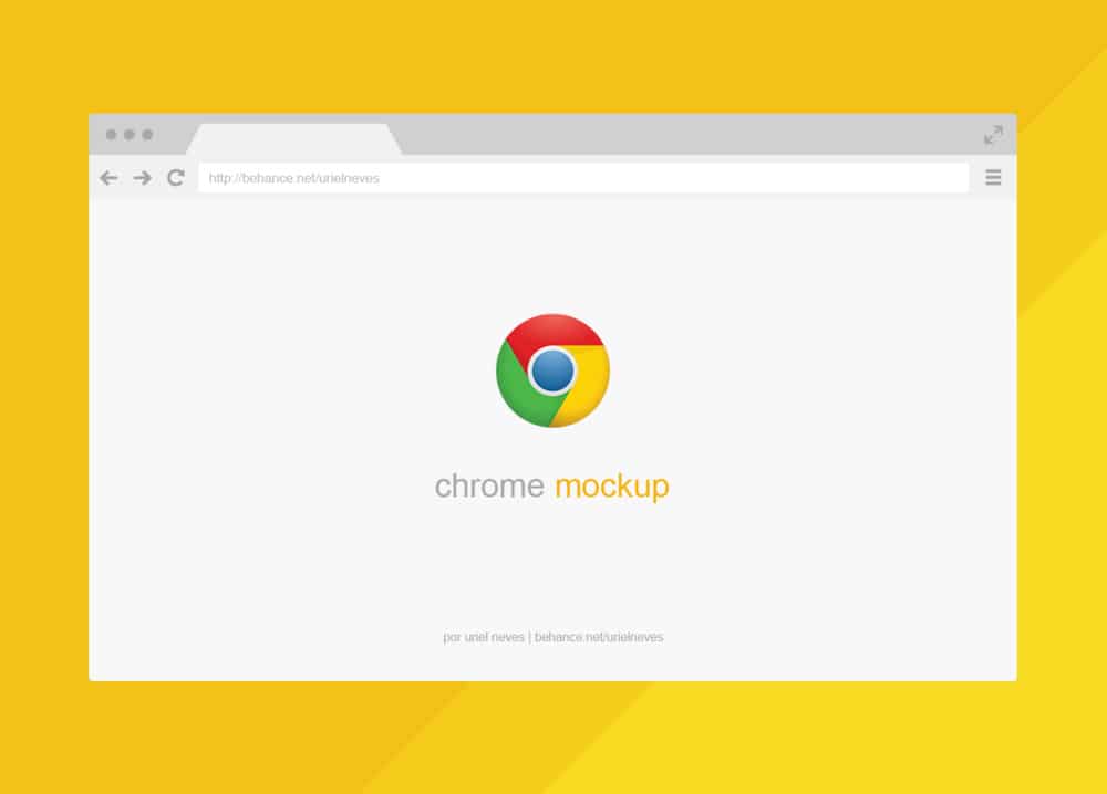 Chrome Browser Mockup PSD