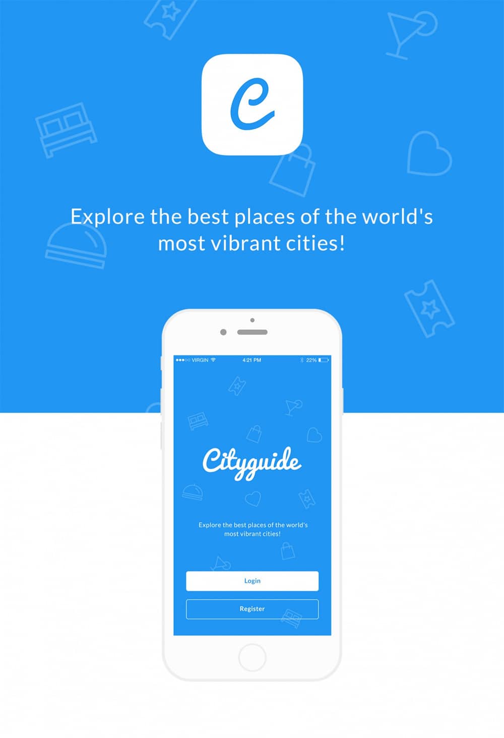 Cityguide Mobile App UI PSD