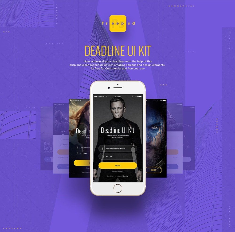 Deadline UI Kit PSD