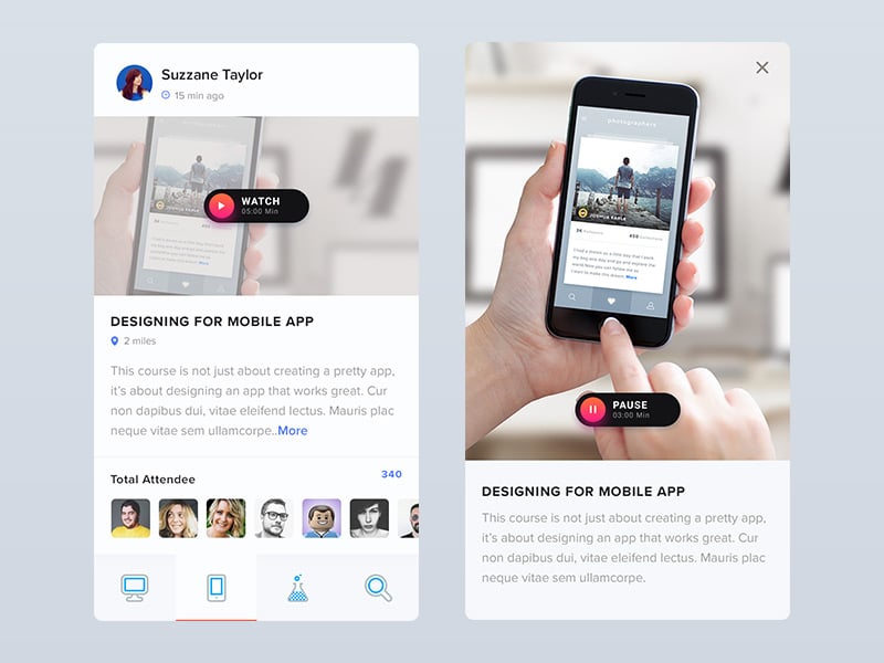 Education App UI PSD