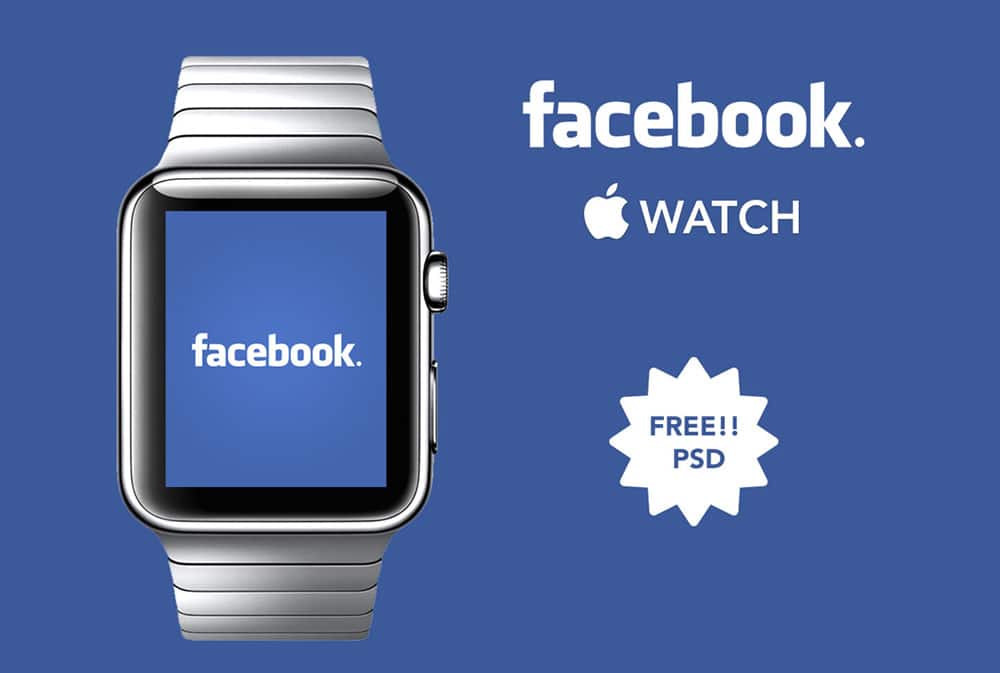 Facebook Apple Watch Free PSD