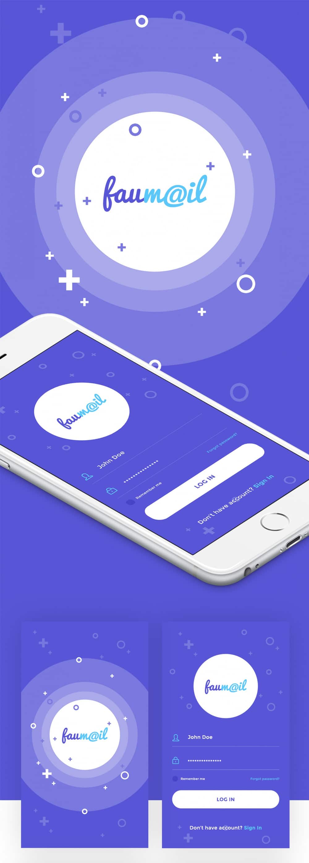 Faumail Mobile App UI PSD
