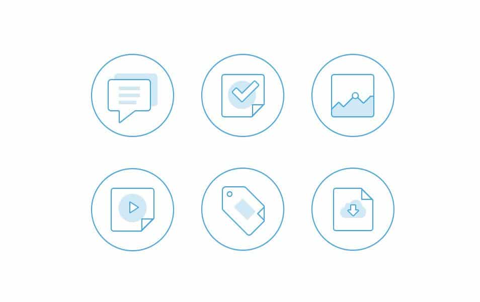 Flat Out line Icons PSD