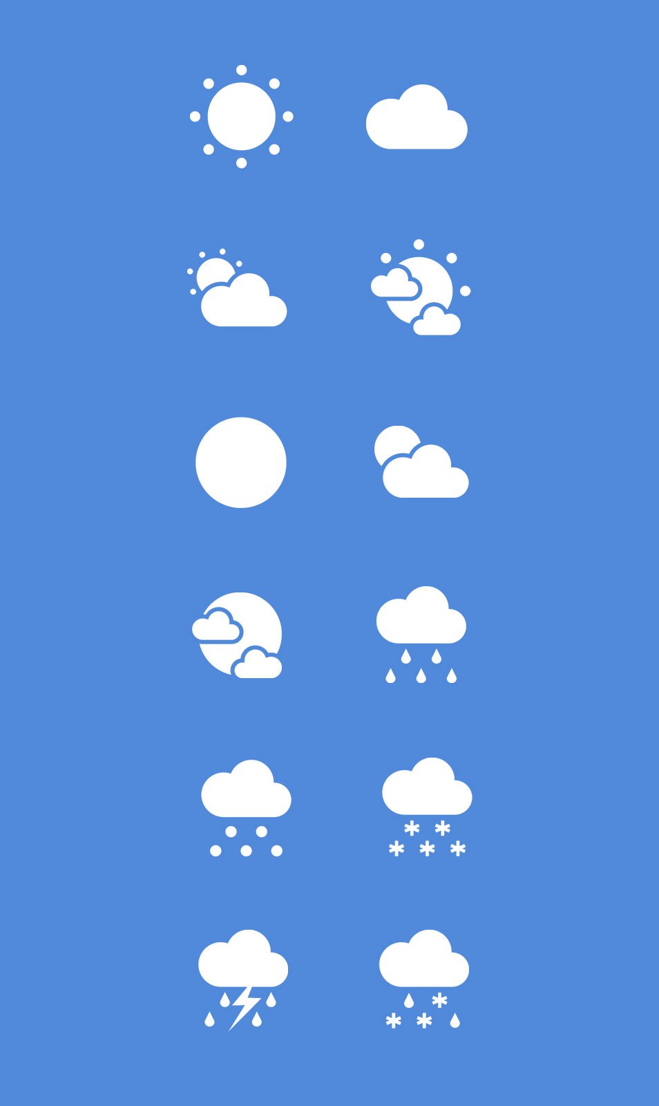 Flat Weather Icon Set